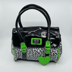 Claire’s | Vintage Y2K Neon Leopard Bag | McBling Mall Goth | Tote